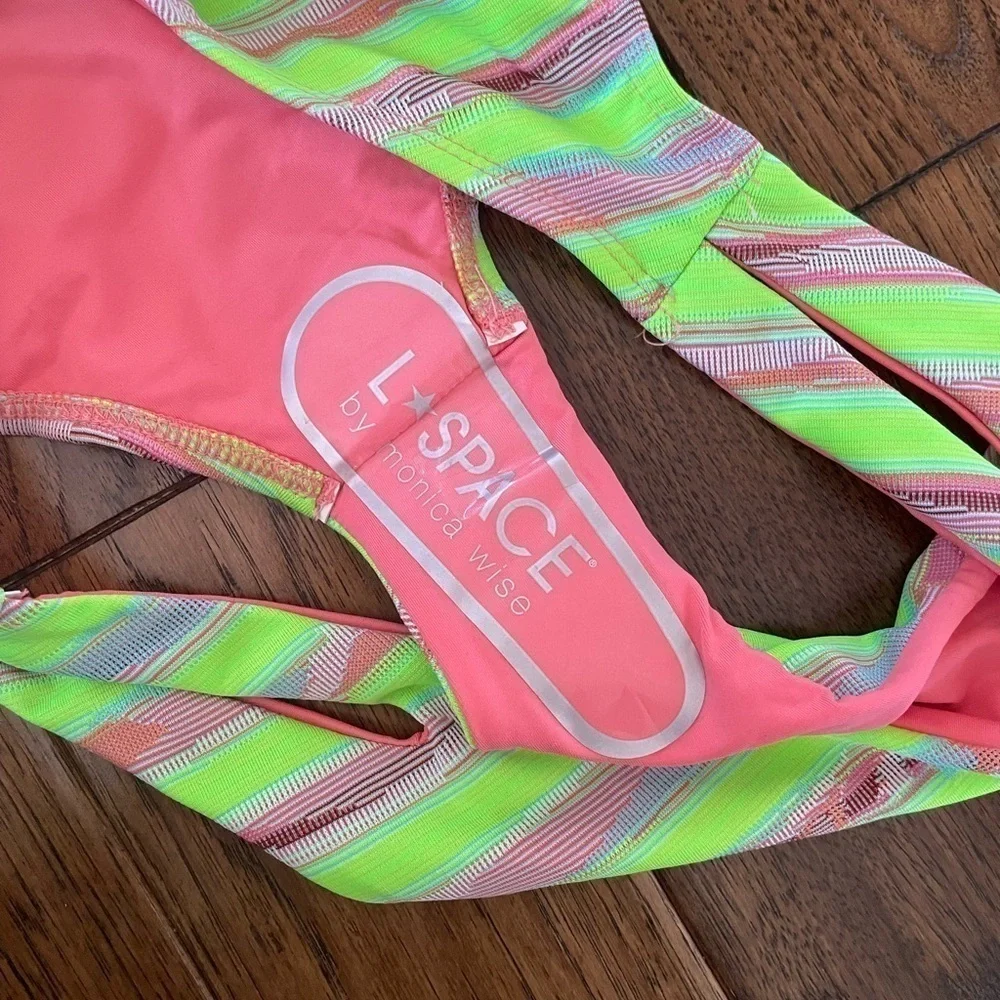L*Space Estella Striated Stripes Bikini Bottom